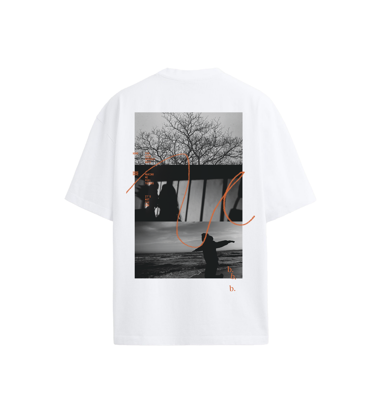 breathe. white tee