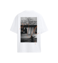 breathe. white tee