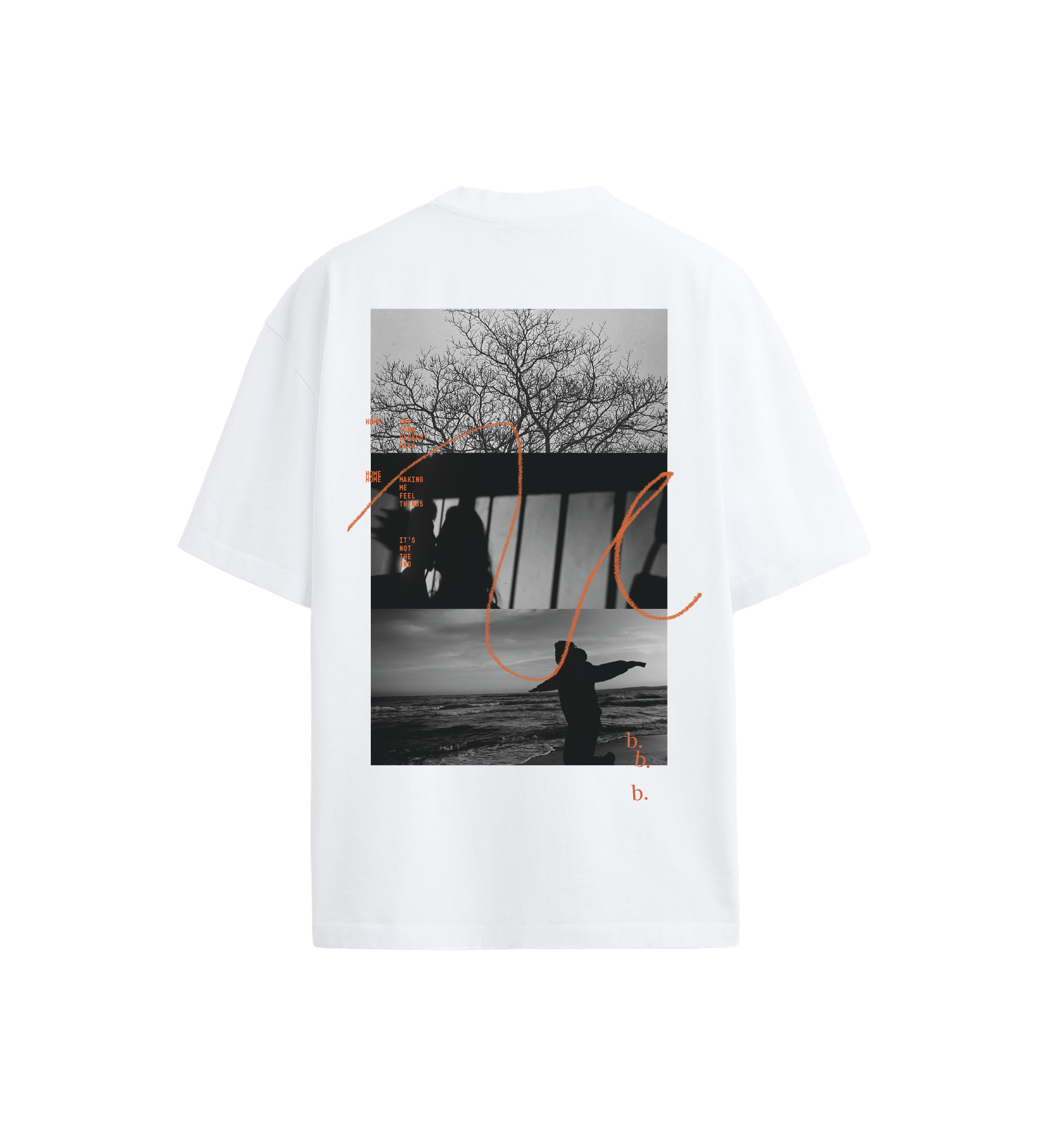 breathe. white tee